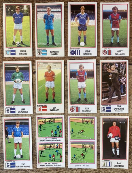 12X 1983 ORIGINAL UNUSED PANINI FOOTBALL 83 STICKERS VARIOUS PLAYERS