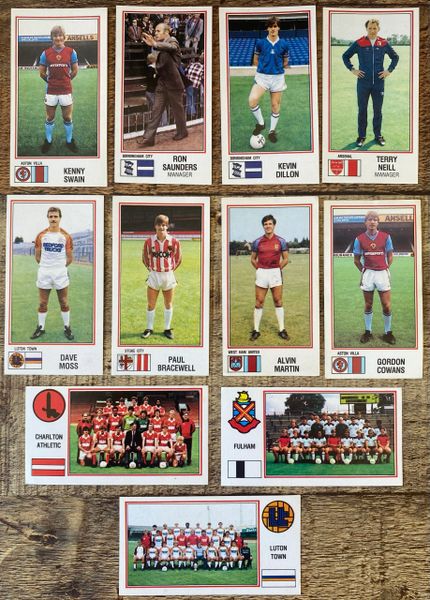 11X 1983 ORIGINAL UNUSED PANINI FOOTBALL 83 STICKERS VARIOUS PLAYERS