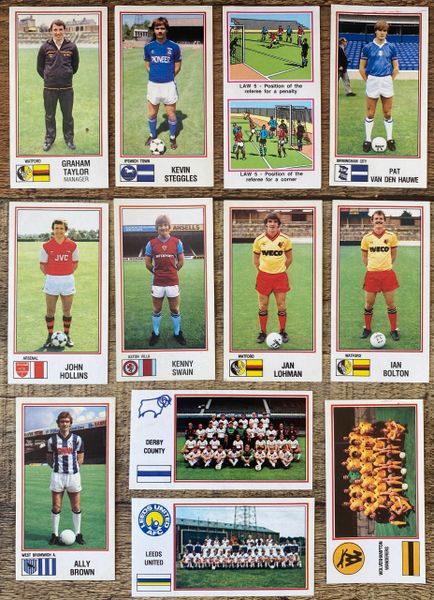 12X 1983 ORIGINAL UNUSED PANINI FOOTBALL 83 STICKERS VARIOUS PLAYERS