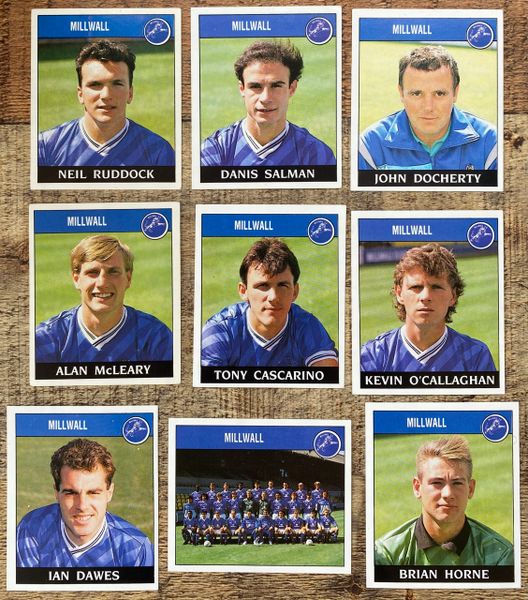 9X 1989 ORIGINAL UNUSED PANINI FOOTBALL 89 STICKERS MILLWALL