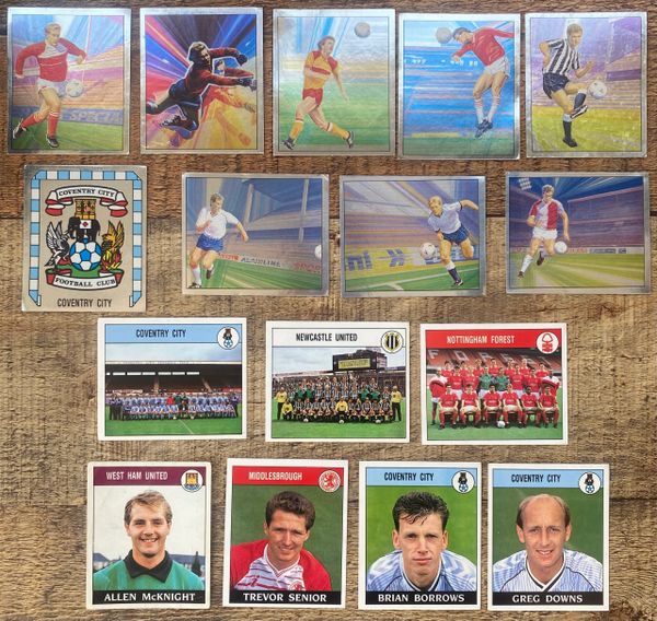 16X 1989 ORIGINAL UNUSED PANINI FOOTBALL 89 STICKERS VARIOUS PLAYERS TEAMS BADGES