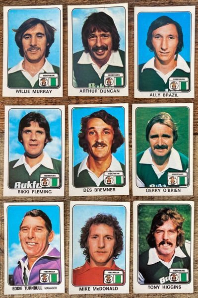 9X 1979 ORIGINAL UNUSED PANINI FOOTBALL 79 STICKERS HIBERNIAN