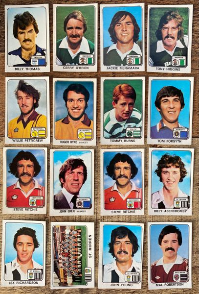 16X 1979 ORIGINAL UNUSED PANINI FOOTBALL 79 STICKERS VARIOUS SCOTTISH