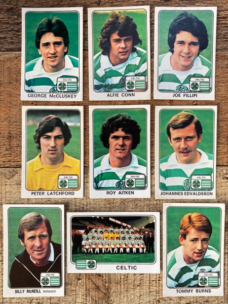 9X 1979 ORIGINAL UNUSED PANINI FOOTBALL 79 STICKERS GLASGOW CELTIC