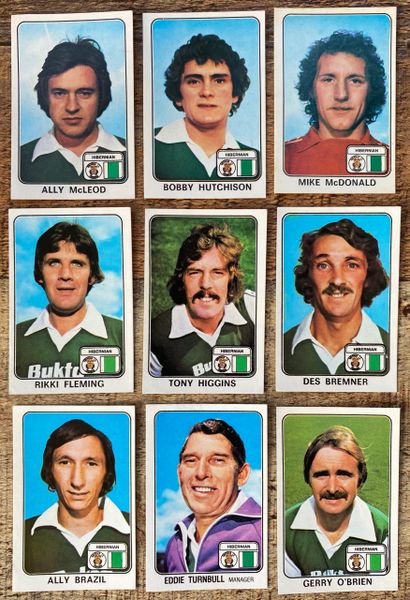 9X 1979 ORIGINAL UNUSED PANINI FOOTBALL 79 STICKERS HIBERNIAN