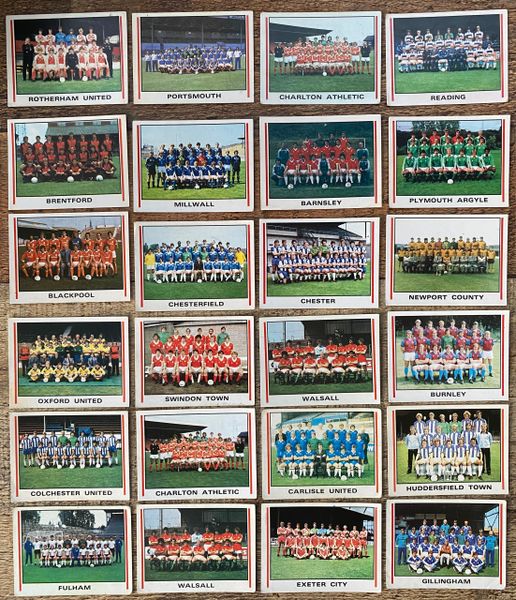 24X 1981 ORIGINAL UNUSED PANINI FOOTBALL 81 STICKERS COMPLETE SET OF DIVISION THREE TEAMS