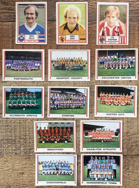 13X 1981 ORIGINAL UNUSED PANINI FOOTBALL 81 STICKERS PLAYERS AND TEAMS ...