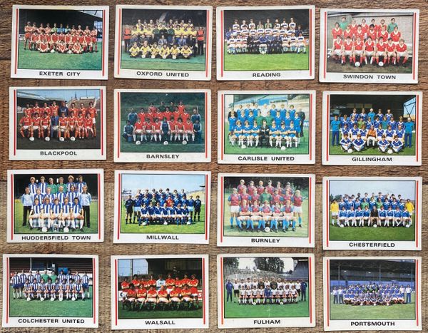 16X 1981 ORIGINAL UNUSED PANINI FOOTBALL 81 STICKERS DIVISION THREE TEAMS