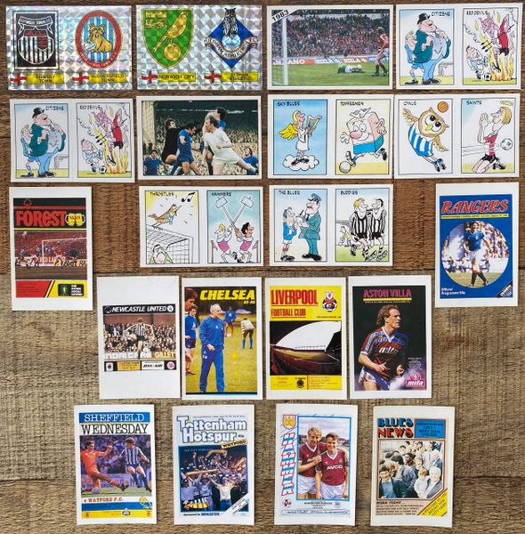 20X 1986 ORIGINAL UNUSED PANINI FOOTBALL 86 STICKERS VARIOUS