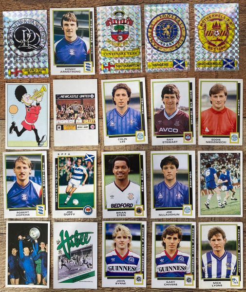 20X 1986 ORIGINAL UNUSED PANINI FOOTBALL 86 STICKERS VARIOUS