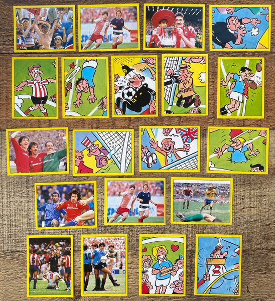 20X 1987 ORIGINAL UNUSED PANINI FOOTBALL 87 STICKERS VARIOUS