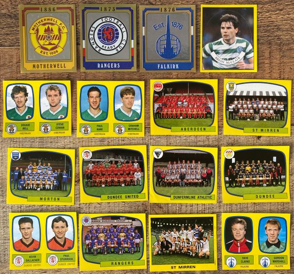 16X 1988 ORIGINAL UNUSED PANINI FOOTBALL 88 STICKERS SCOTLAND