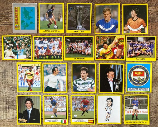 20X 1988 ORIGINAL UNUSED PANINI FOOTBALL 88 STICKERS VARIOUS