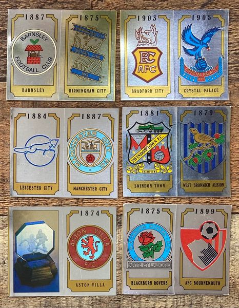 6X 1988 ORIGINAL UNUSED PANINI FOOTBALL 88 STICKERS DIVISION TWO BADGES