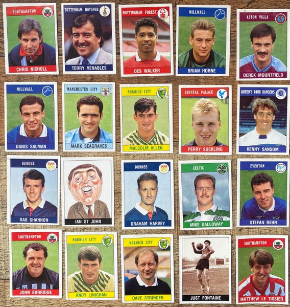 20X 1990 ORIGINAL UNUSED PANINI FOOTBALL 90 STICKERS VARIOUS