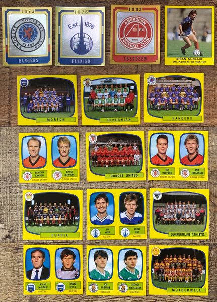 16X 1988 ORIGINAL UNUSED PANINI FOOTBALL 88 STICKERS SCOTLAND