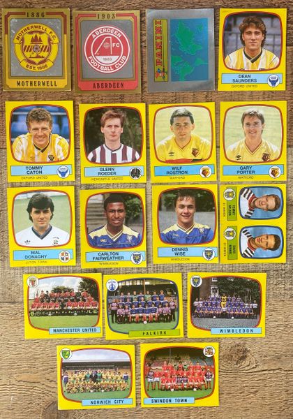 17X 1988 ORIGINAL UNUSED PANINI FOOTBALL 88 STICKERS VARIOUS