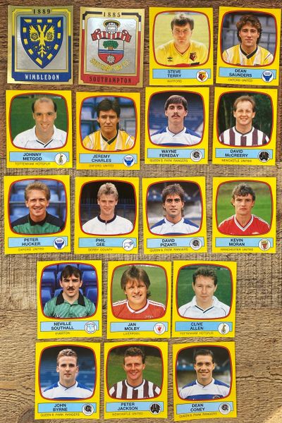 18X 1988 ORIGINAL UNUSED PANINI FOOTBALL 88 STICKERS VARIOUS