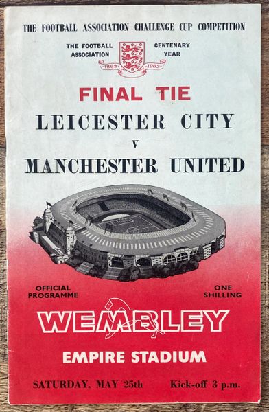 1963 ORIGINAL FA CUP FINAL PROGRAMME MANCHESTER UNITED V LEICESTER CITY