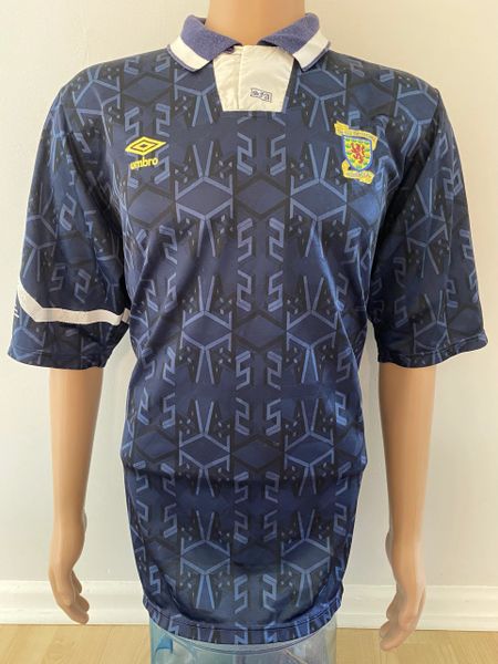 1992-1993 MATCH WORN SCOTLAND HOME SHIRT #17