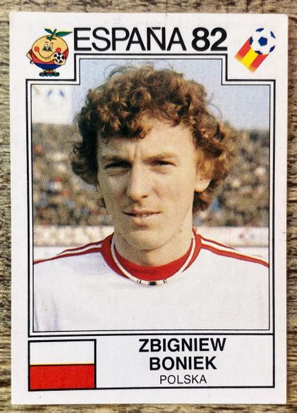 1982 ESPANA 82 WORLD CUP PANINI ORIGINAL UNUSED STICKER POLAND POLSKA ZBIGNIEW BONIEK 66