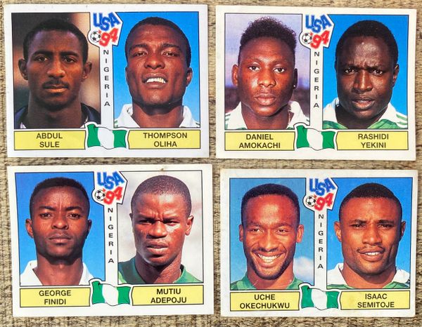 4X 1994 WORLD CUP USA 94 PANINI ORIGINAL UNUSED STICKERS PLAYERS NIGERIA