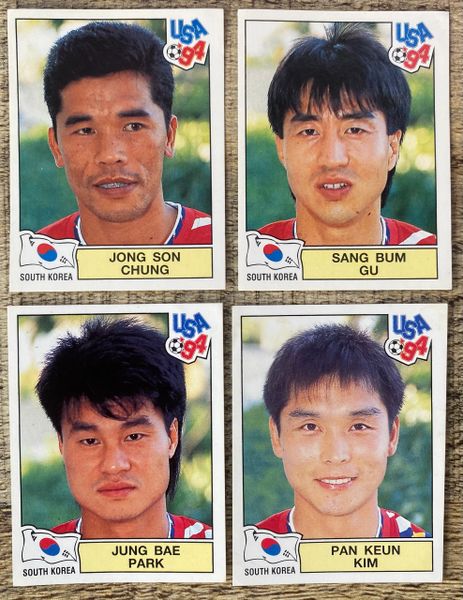 4X 1994 WORLD CUP USA 94 PANINI ORIGINAL UNUSED STICKERS PLAYERS SOUTH KOREA