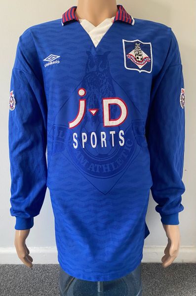 1995/96 OLDHAM ATHLETIC MATCH WORN HOME SHIRT #7