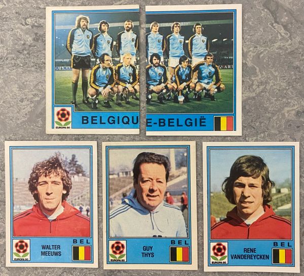 5X 1980 PANINI EUROPA 80 ITALY ORIGINAL UNUSED STICKERS BELGIUM