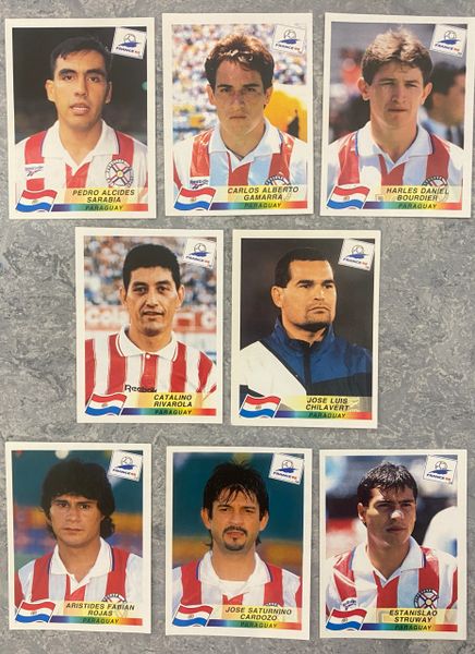 7X 1998 WORLD CUP FRANCE 98 PANINI ORIGINAL UNUSED STICKERS PLAYERS PARAGUAY