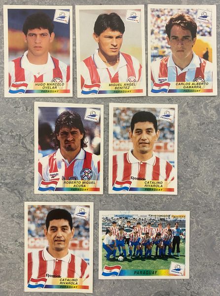 7X 1998 WORLD CUP FRANCE 98 PANINI ORIGINAL UNUSED STICKERS PLAYERS PARAGUAY