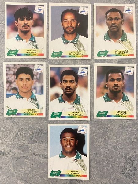 7X 1998 WORLD CUP FRANCE 98 PANINI ORIGINAL UNUSED STICKERS PLAYERS SAUDI ARABIA