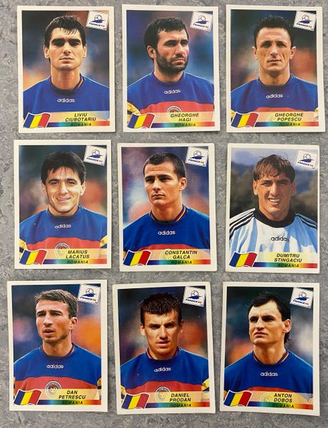 9X 1998 WORLD CUP FRANCE 98 PANINI ORIGINAL UNUSED STICKERS PLAYERS ROMANIA