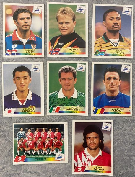 8X 1998 WORLD CUP FRANCE 98 PANINI ORIGINAL UNUSED STICKERS PLAYERS VARIOUS