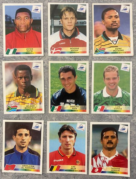 9X 1998 WORLD CUP FRANCE 98 PANINI ORIGINAL UNUSED STICKERS PLAYERS VARIOUS