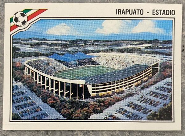 1986 MEXICO WORLD CUP PANINI ORIGINAL UNUSED STICKER HOST STADIUM ESTADIO IRAPUATO 23