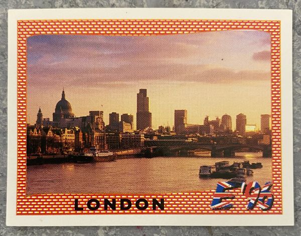 1996 PANINI EURO 96 ORIGINAL UNUSED STICKER HOST CITY, LONDON 19