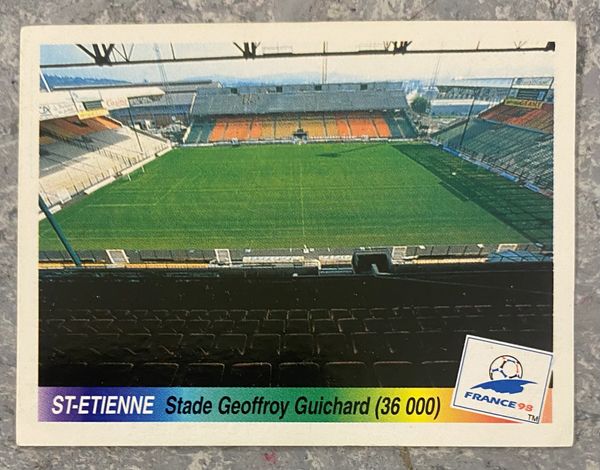 1998 WORLD CUP FRANCE 98 PANINI ORIGINAL UNUSED STICKERS STADIUM ST ETIENNE STADE GEOFFROY GUICHARD 8