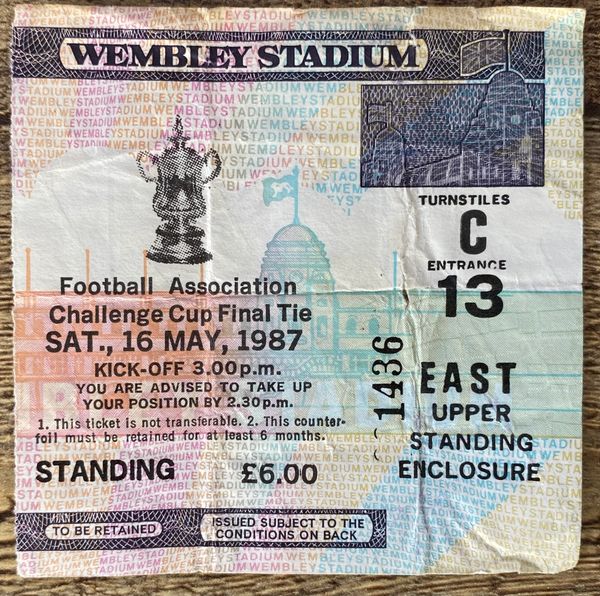 1987 ORIGINAL FA CUP FINAL TICKET TOTTENHAM HOTSPUR V COVENTRY CITY (TOTTENHAM ALLOCATION)