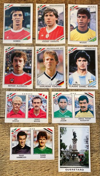 10X 1986 MEXICO 86 WORLD CUP PANINI ORIGINAL UNUSED STICKERS VARIOUS