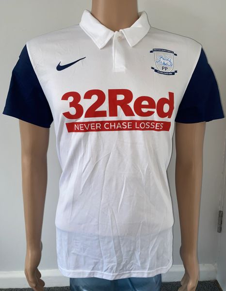 2020/21 PRESTON NORTH END MATCH ISSUE HOME SHIRT (BAUER #5)