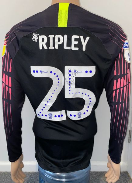 2018/19 PRESTON NORTH END MATCH ISSUE AWAY GOALKEEPERS SHIRT (RIPLEY #25)