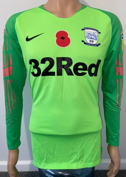 2018/19 PRESTON NORTH END MATCH ISSUE HOME GOALKEEPERS SHIRT (HUDSON #28 V BRISTOL CITY)