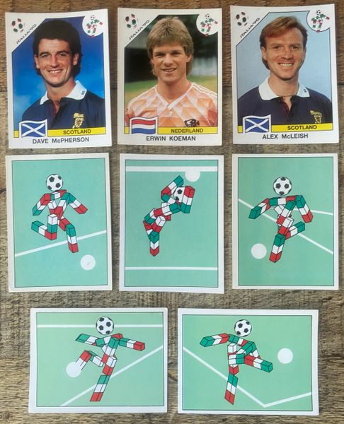 8 X 1990 ITALIA 90 WORLD CUP PANINI ORIGINAL UNUSED STICKERS PLAYERS VARIOUS