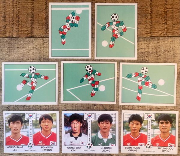 8 X 1990 ITALIA 90 WORLD CUP PANINI ORIGINAL UNUSED STICKERS PLAYERS VARIOUS