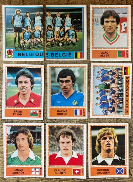 9X 1980 PANINI EUROPA 80 ITALY ORIGINAL UNUSED STICKERS VARIOUS