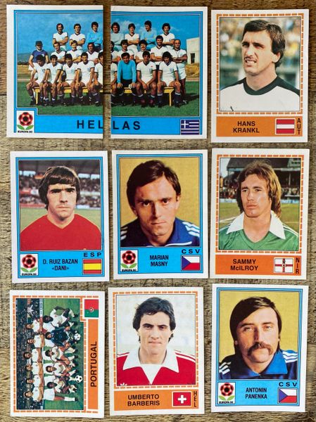 9X 1980 PANINI EUROPA 80 ITALY ORIGINAL UNUSED STICKERS VARIOUS