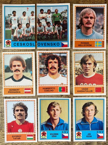 9X 1980 PANINI EUROPA 80 ITALY ORIGINAL UNUSED STICKERS VARIOUS