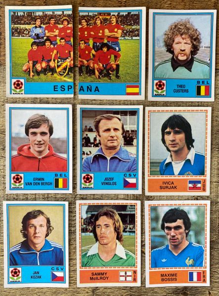 9X 1980 PANINI EUROPA 80 ITALY ORIGINAL UNUSED STICKERS VARIOUS