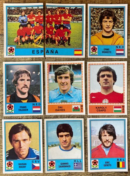 9X 1980 PANINI EUROPA 80 ITALY ORIGINAL UNUSED STICKERS VARIOUS